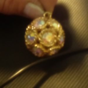 Round gold ball charm